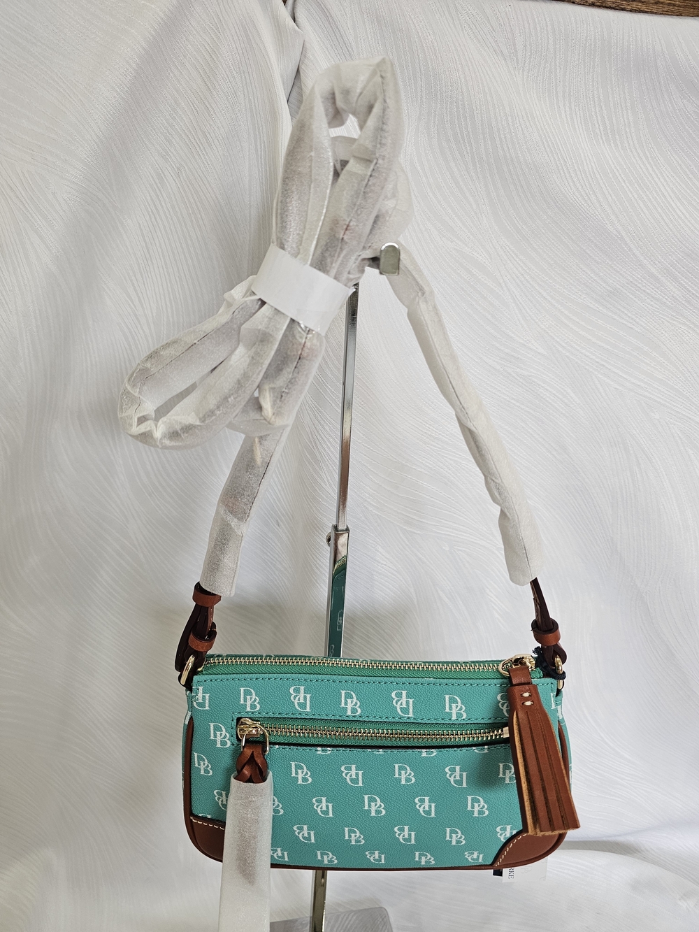 Dooney & Bourke Teal Signature Crossbody Bag w/ Dustbag RARE - Picture 5 of 9